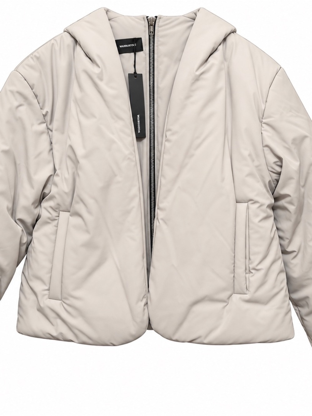 WARBURTON FW 23 men’s Cream Short Hooded Puffer Jacket - size M